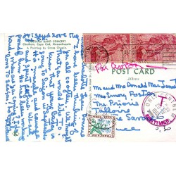 carte postale USA Taxée...