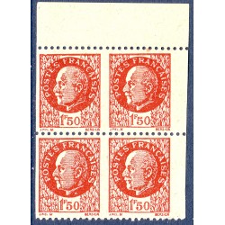 faux Pétain - bloc de 4 BDF...