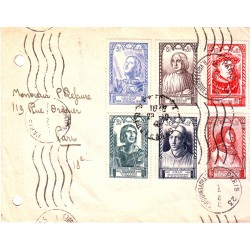 n° 765 à 770 Obl sur lettre...