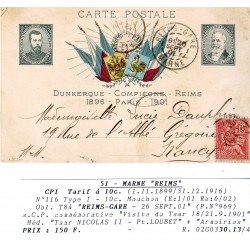 carte commémorative visite...