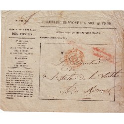 lettre renvoyée à son...