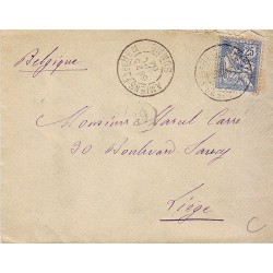 n° 127 Obl sur lettre (ref...