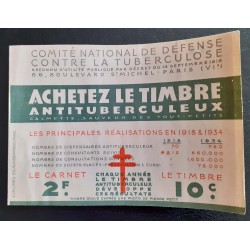 carnet vignette tuberculose...